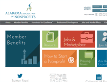 Tablet Screenshot of alabamanonprofits.org